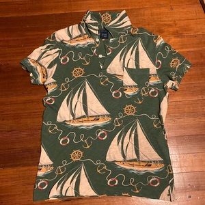 Polo Ralph Lauren nautical print soft cotton shirt size M (fits like small)
